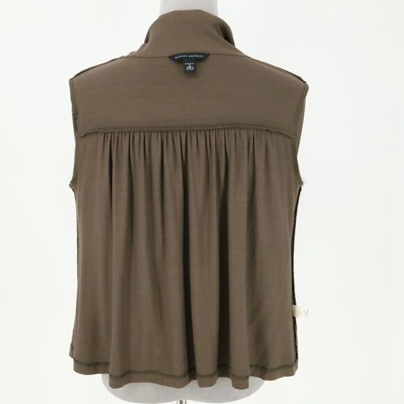 Banana Republic Sweater Womens Small Brown Stretch Knit Rayon Shawl Collar - Picture 11 of 12
